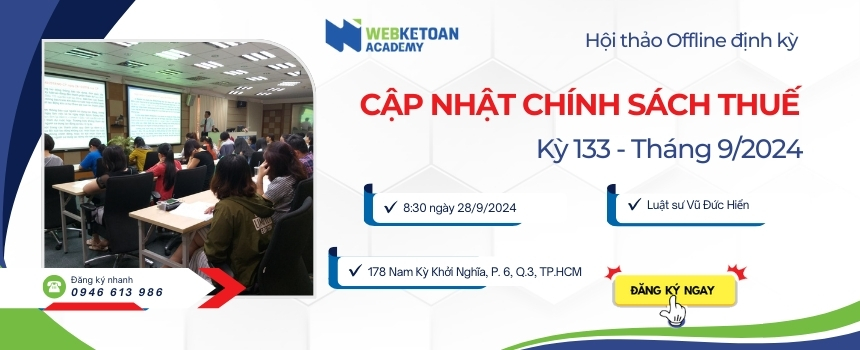 Hội thảo cập nhật chính sách thuế tháng 9/2024