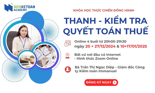 Khoá học thanh kiểm tra quyết toán thuế 2025