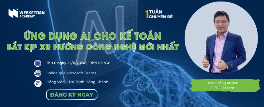 Ứng dụng AI cho kế toán